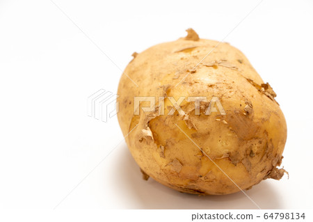 New potato (white background). New potato (white background). 64798134