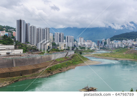 Beautiful view of country side from Wulong in Chongqing, China. 64798789