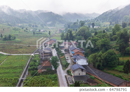 Beautiful view of country side from Wulong in Chongqing, China. 64798791