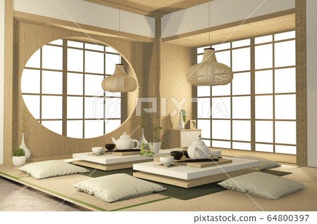 Tropical interior design with sofa for living room Tropical interior design with sofa for living room 64800397