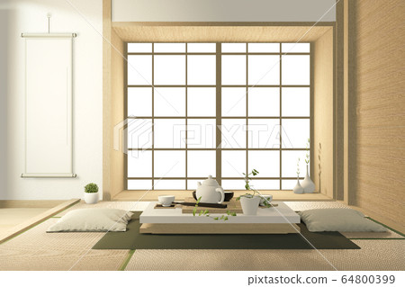 Tropical interior design with sofa for living room 64800399