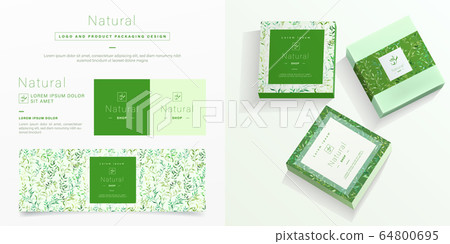 Floral packaging design template.  64800695