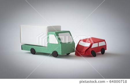 Car truck accident head-on collision 64800718