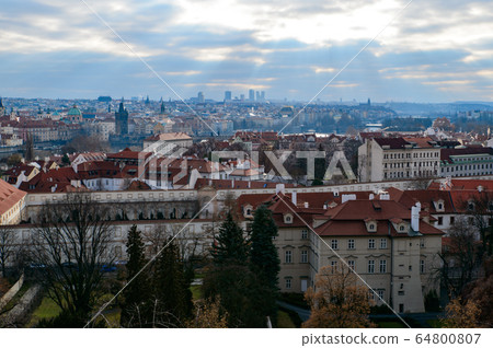 [Prague] Prague cityscape and lights 64800807