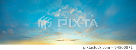 Blue sky clouds background. Beautiful landscape 64800871