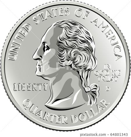 American money Washington quarter 25 cent coin American money Washington quarter 25 cent coin 64801343