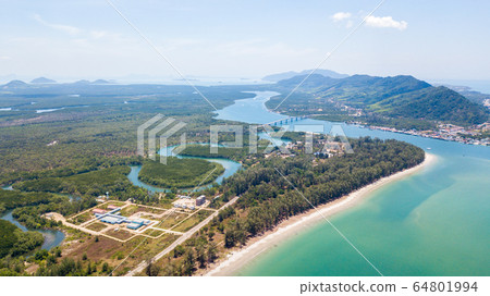 An aerial view of Lanta noi island and Lanta An aerial view of Lanta noi island and Lanta 64801994