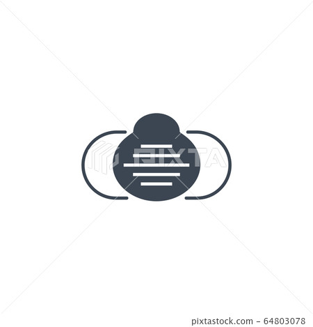 Medical Mask related vector glyph icon. 64803078