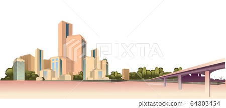city landscape on a white background - Stock Illustration [64803454 ...