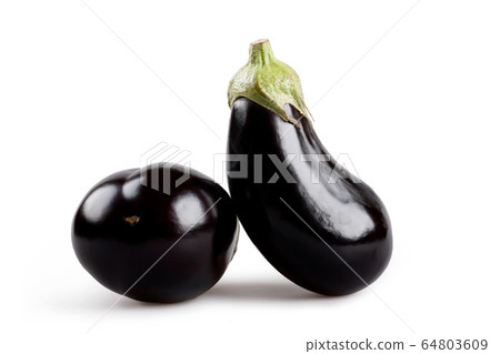 two eggplant isolated 64803609