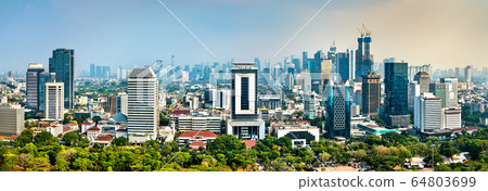 Aerial panorama of Jakarta, the capital of Indonesia Aerial panorama of Jakarta, the capital of Indonesia 64803699