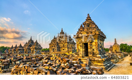 Candi Plaosan, a Buddhist temple at Prambanan in Indonesia 64803821
