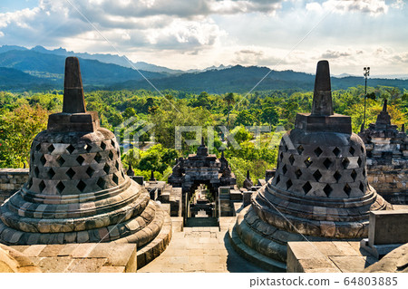 Borobudur Temple in Central Java, Indonesia Borobudur Temple in Central Java, Indonesia 64803885