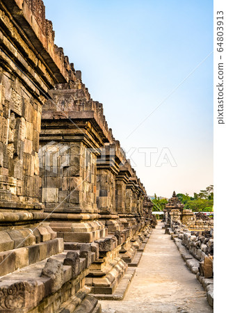 Candi Plaosan, a Buddhist temple at Prambanan in Indonesia 64803913