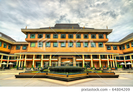 Architecture of downtown Bandar Seri Begawan, Brunei 64804209