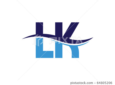 Initial Monogram Letter L K Logo Design Vector... - Stock Illustration ...