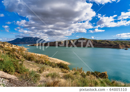 Embalse de Negratin reservoir lake in Sierra Embalse de Negratin reservoir lake in Sierra 64805310