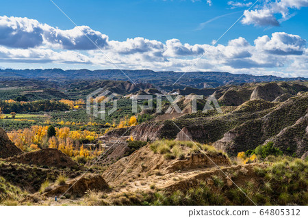 Landscape near Bacor Olivar at Embalse de Negratin 64805312