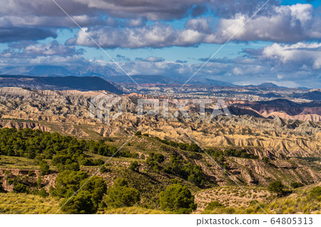 Landscape near Bacor Olivar at Embalse de Negratin 64805313