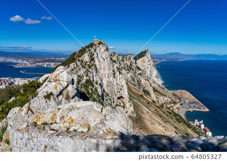 Gibraltar Rock view from above, on the left Gibraltar Rock view from above, on the left 64805327