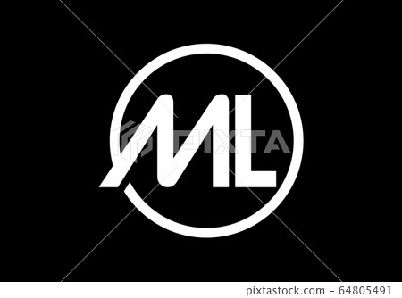 Initial Monogram Letter M L Logo Design Vector Stock Illustration