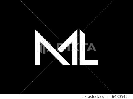 Initial Monogram Letter M L Logo Design Vector Stock Illustration