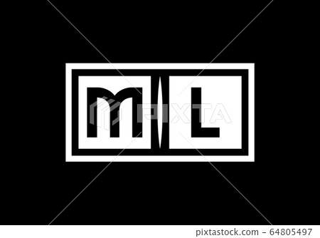 Initial Monogram Letter M L Logo Design Vector Stock Illustration