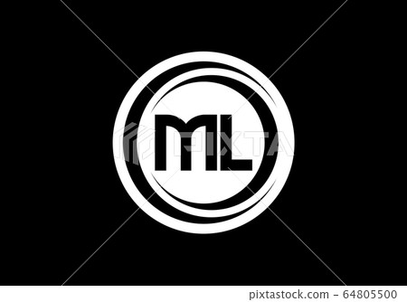 Initial Monogram Letter M L Logo Design Vector Stock Illustration