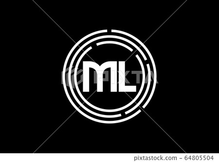 Initial Monogram Letter M L Logo Design Vector Stock Illustration