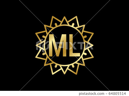 Initial Monogram Letter M L Logo Design Vector Stock Illustration