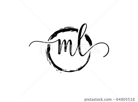 Initial Monogram Letter M L Logo Design Vector Stock Illustration