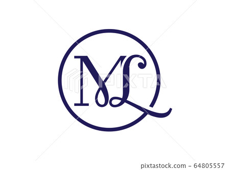 Initial Monogram Letter M L Logo Design Vector Stock Illustration