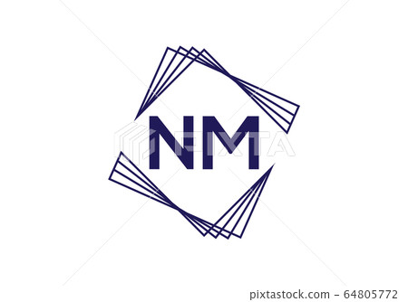 Premium Vector | Nm logo nm letter logo design letter mark logo