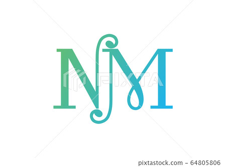 Initial Monogram Letter N M Logo Design Vector... - Stock Illustration  [64805772] - PIXTA