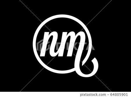 Initial Monogram Letter N M Logo Design Vector Template. NM Letter Logo Design 64805901