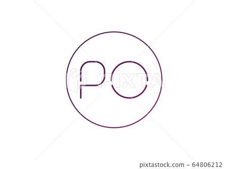 Initial Monogram Letter P O Logo Design Vector Template. PO Letter Logo Design 64806212