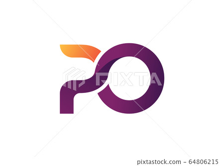 Initial Monogram Letter P O Logo Design Vector Template. PO Letter Logo Design 64806215