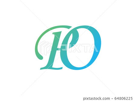 Initial Monogram Letter P O Logo Design Vector Template. PO Letter Logo Design 64806225