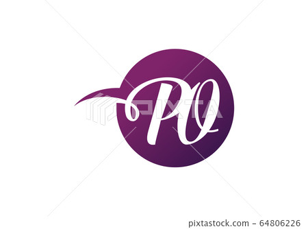 Initial Monogram Letter P O Logo Design Vector Template. PO Letter Logo Design 64806226