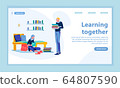 Learning Together Vector Landing Page with Banner 64807590