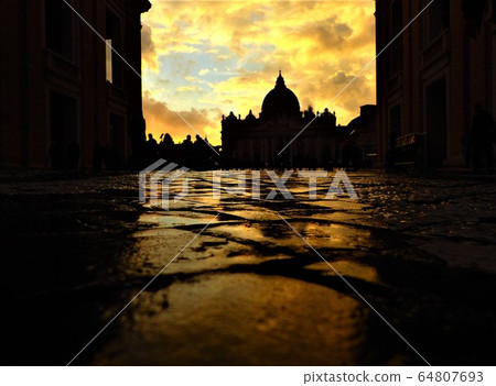 Evening castle Evening castle 64807693
