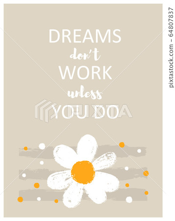 Template printable poster with quote - Stock Illustration [64807837 ...