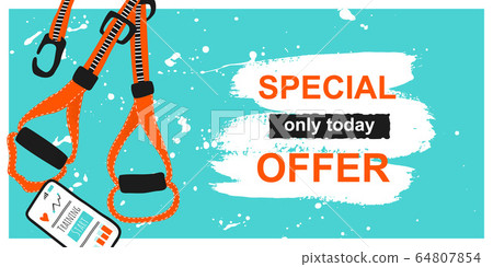 Template banner with Special sale 64807854