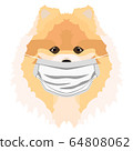 Illustration Dog Chow with respirator 64808062