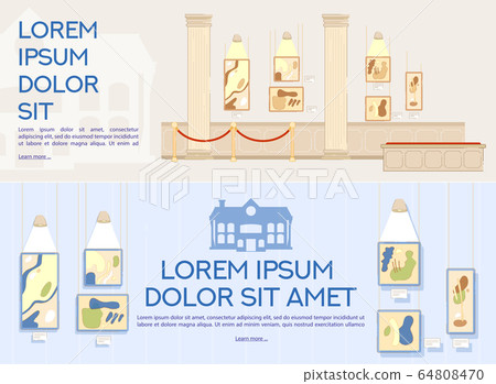 Public Art Gallery and Cultural Museum Webpage Set 64808470