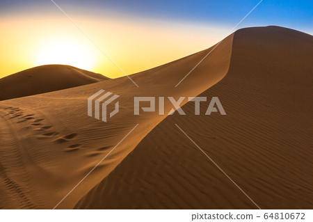 Merzouga in the Sahara Desert in Morocco Merzouga in the Sahara Desert in Morocco 64810672