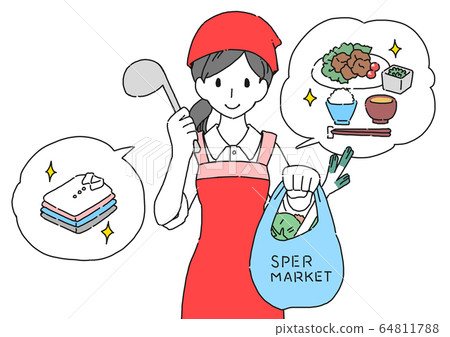 家政服務插圖素材 家政服務插圖素材 64811788