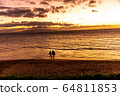 Hawaii, Maui, twilight, sunset, people, three people 64811853