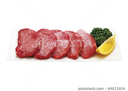 Thick beef tongue _01 (with clipping path) 64811934
