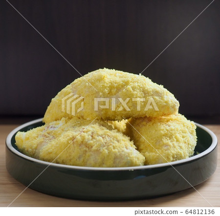 Cream Croissant with Yellow Breadcrumbs Cream Croissant with Yellow Breadcrumbs 64812136